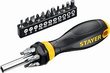 Отвертка-битодержатель Stayer Hercules-B18 набор: отвертка-битодержатель с насадками 18 шт  картинка